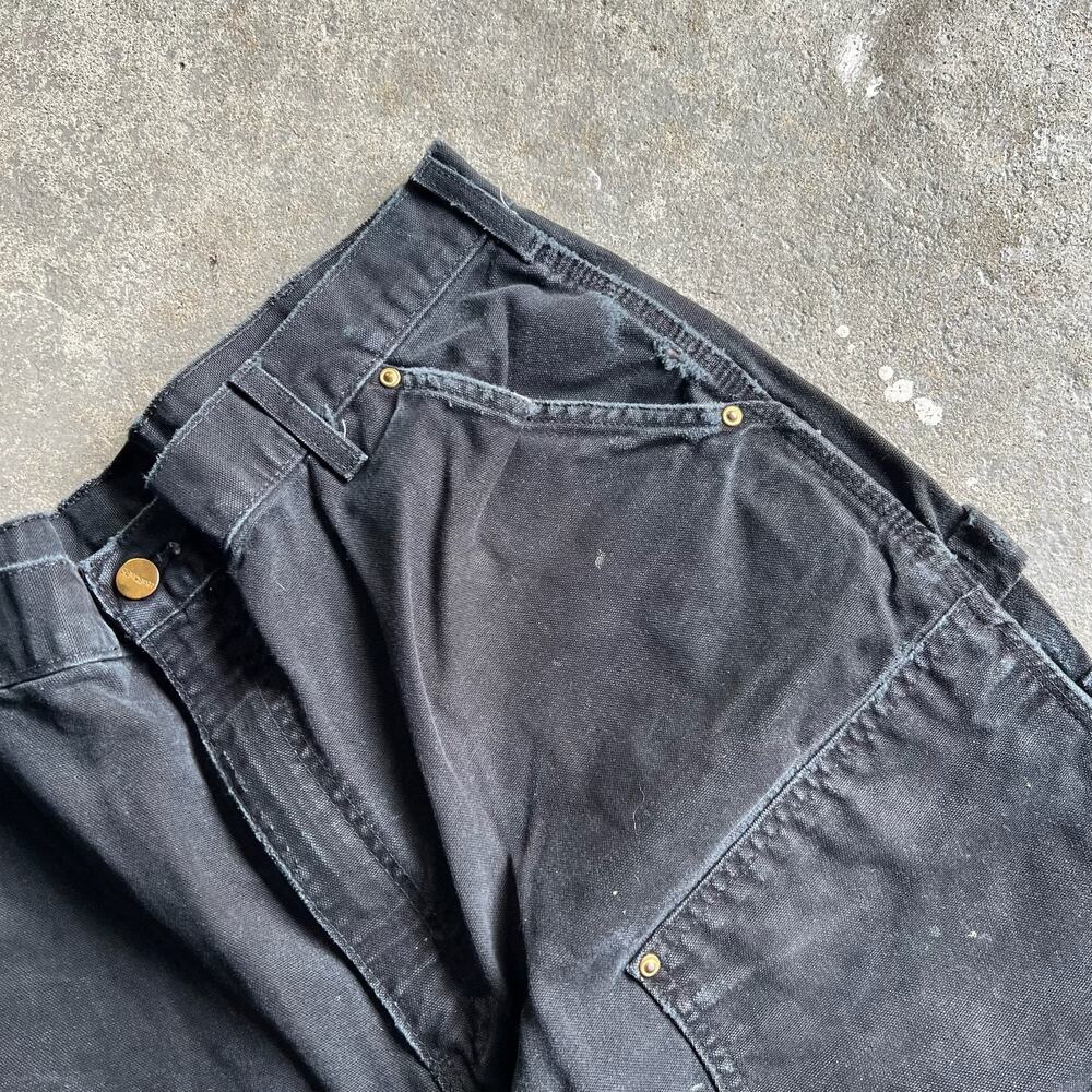 Carhartt faded black double knee work wear carpenter pants - Picture 9 of 12